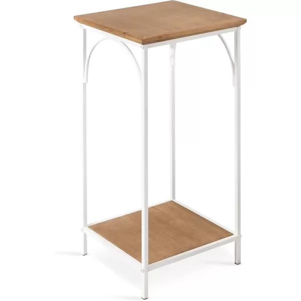 imageKate and Laurel Anthea Wood and Metal Console Table 24x10x30 Rustic BrownWhiteRustic BrownWhite