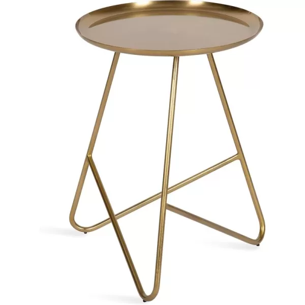 imageKate and Laurel Birgit Midcentury Modern Side Table 16 x 16 x 21 Gold Glam End Table for Storage and Display