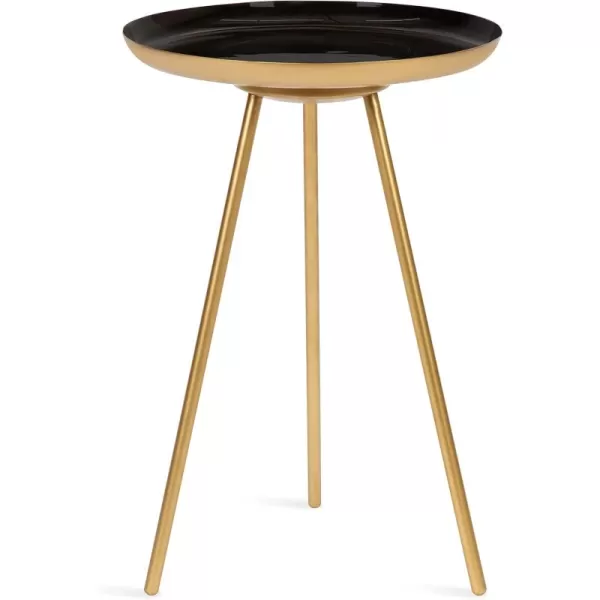 imageKate and Laurel Laranya Modern Side Table 15quot x 15quot x 225quot Teal and Black Chic Minimalist End TableBlackGold