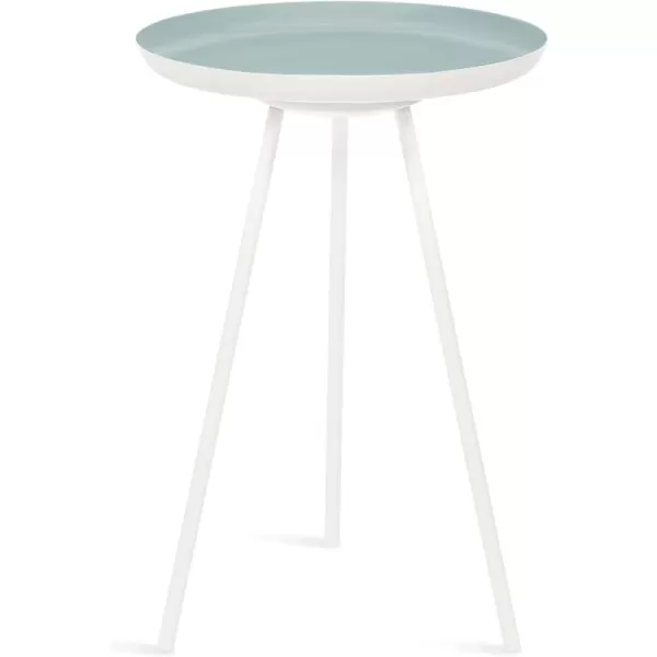 imageKate and Laurel Laranya Modern Side Table 15quot x 15quot x 225quot Teal and Black Chic Minimalist End TableBlueWhite