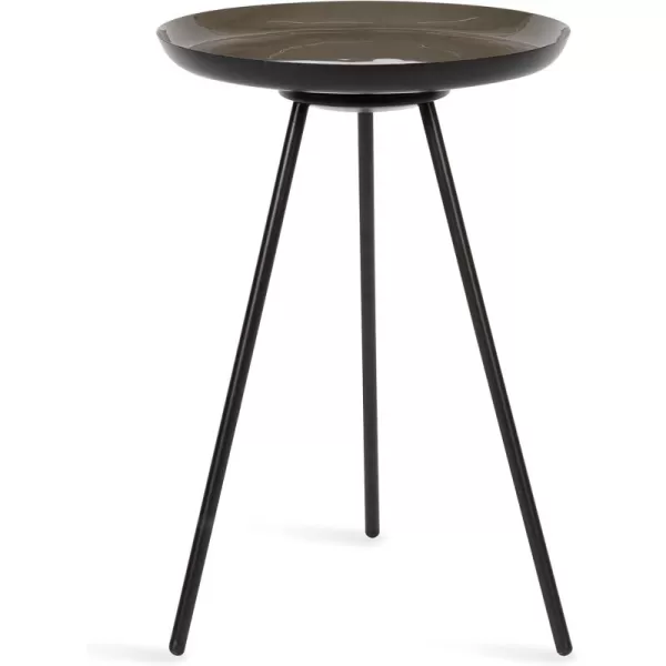 imageKate and Laurel Laranya Modern Side Table 15quot x 15quot x 225quot Teal and Black Chic Minimalist End TableBrownBlack