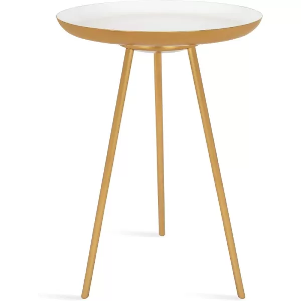 imageKate and Laurel Laranya Modern Side Table 15quot x 15quot x 225quot Teal and Black Chic Minimalist End TableGoldWhite