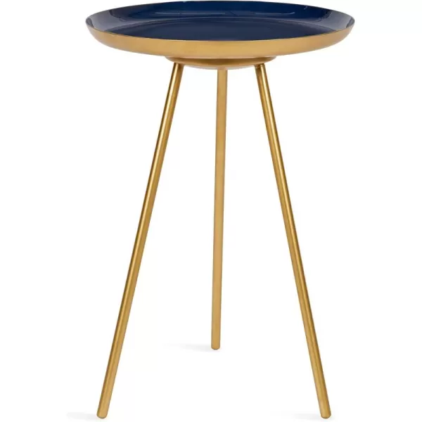 imageKate and Laurel Laranya Modern Side Table 15quot x 15quot x 225quot Teal and Black Chic Minimalist End TableNavy BlueGold