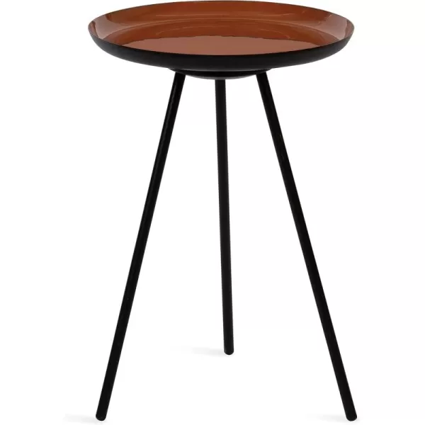 imageKate and Laurel Laranya Modern Side Table 15quot x 15quot x 225quot Teal and Black Chic Minimalist End TableRed  Black