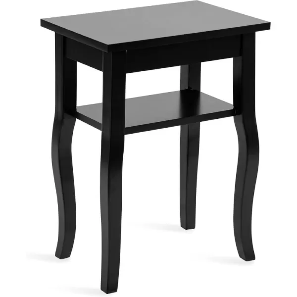 imageKate and Laurel Lillian Transitional Wood Side Table 18 x 12 x 24 White Chic Traditional Accent Table for Storage and DisplayBlack