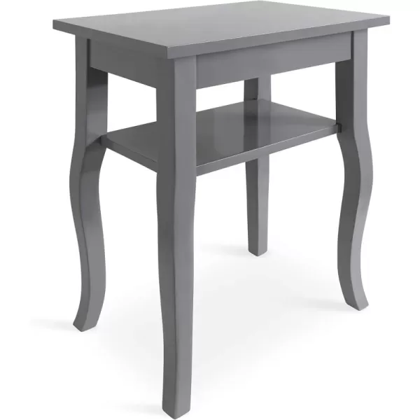 imageKate and Laurel Lillian Transitional Wood Side Table 18 x 12 x 24 White Chic Traditional Accent Table for Storage and DisplayGrey
