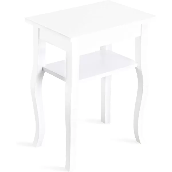 imageKate and Laurel Lillian Transitional Wood Side Table 18 x 12 x 24 White Chic Traditional Accent Table for Storage and DisplayWhite