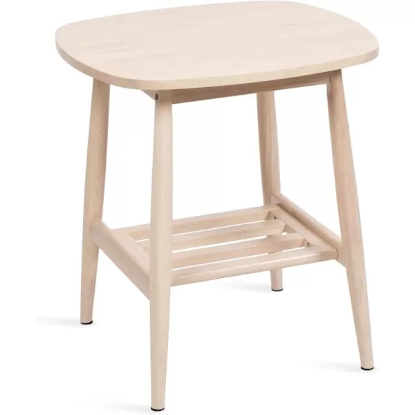 imageKate and Laurel Niles Transitional Tiered Rectangle Side Table with Storage for Entryway Decor and Display 22x20x24 Natural