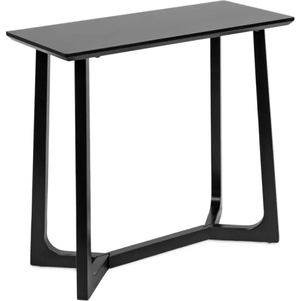 imageKate and Laurel Olivant Modern Rectangle Wood Console Table 32 x 15 x 30 White and Walnut Brown Decorative Geometric TwoTone Entryway Table for Use as a Functional Living Room TableBlack