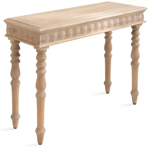 imageKate and Laurel Patresa Traditional Carved Wood Entryway Console Table with Turned Leg Design 36x14x30 Brown