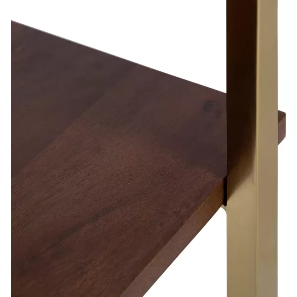 imageKate and Laurel Abcott Wood and Metal Side Table 20x12x24 WhiteWalnut Brown