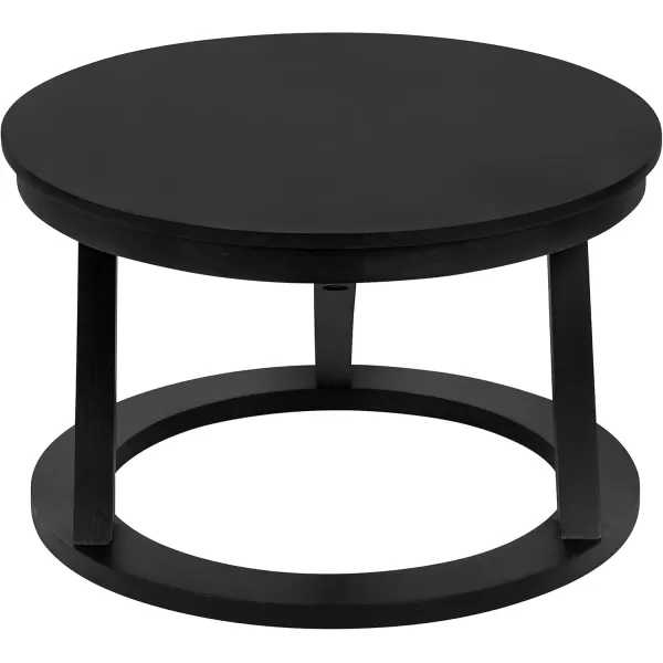 imageKate and Laurel Aja Wood Coffee Table 26x26x16 Walnut BrownBlack