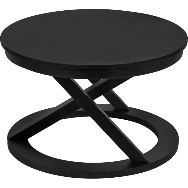 imageKate and Laurel Aja Wood Coffee Table 26x26x16 Walnut BrownBlack