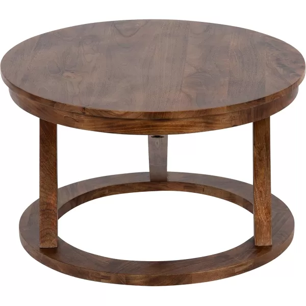 imageKate and Laurel Aja Wood Coffee Table 26x26x16 Walnut BrownWalnut Brown
