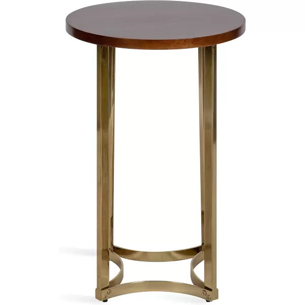 imageKate and Laurel Bellingham MidCentury Side Table 18 x 18 x 26 Walnut Brown Modern End Table for Storage and Display