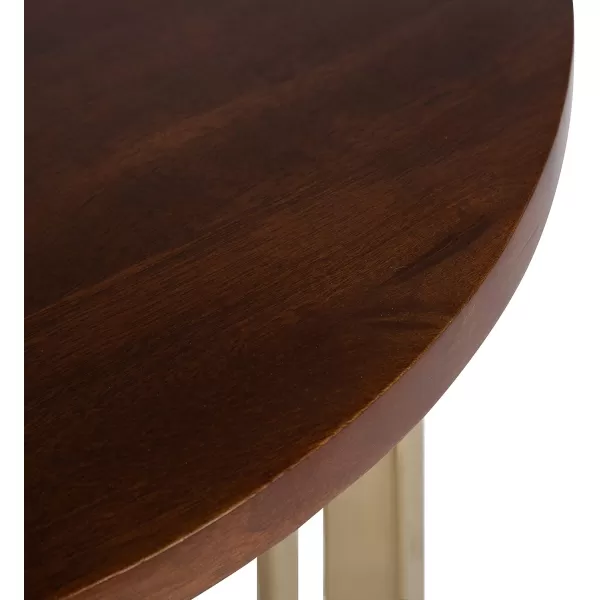 imageKate and Laurel Bellingham MidCentury Side Table 18 x 18 x 26 Walnut Brown Modern End Table for Storage and Display