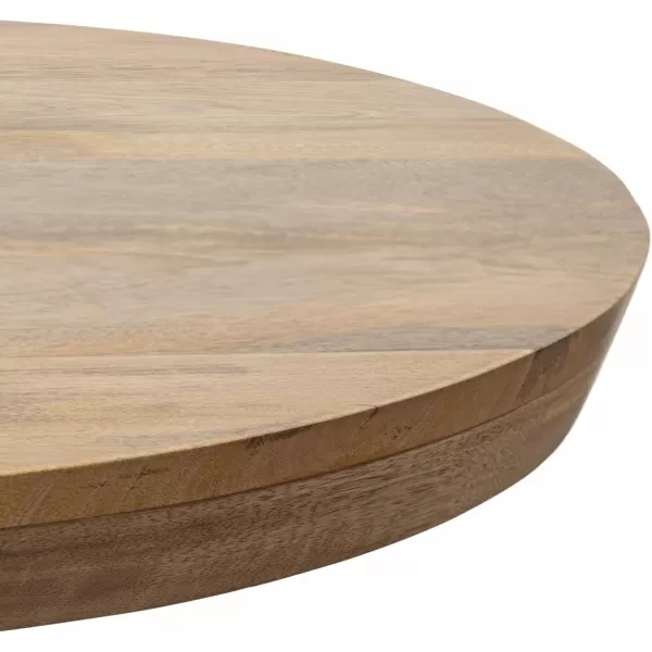 imageKate and Laurel Conan MidCentury Modern Oval Coffee Table with Solid Mango Wood Construction and Stylish Tapered Wooden Legs 38x20x17 Natural