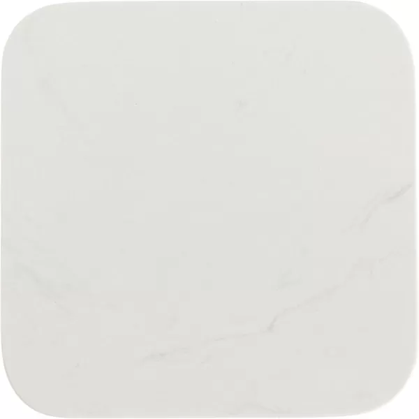imageKate and Laurel Credele Modern Marble Square Drink Table with Metal Base for Living Room Decor 8x8x22 BlackWhiteBlackWhite