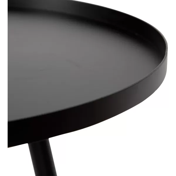 imageKate and Laurel Duvall Modern Round Metal Side Table 20 x 20 x 205 Black Chic Minimalist End Table for Storage and Display