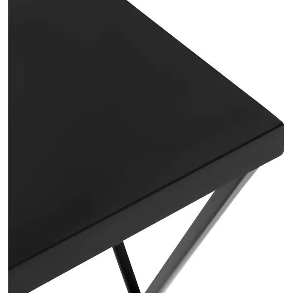 imageKate and Laurel Elix Modern Farmhouse Wood and Metal Accent Drink Table for Display and Home Decor 12x12x24 BlackBlack