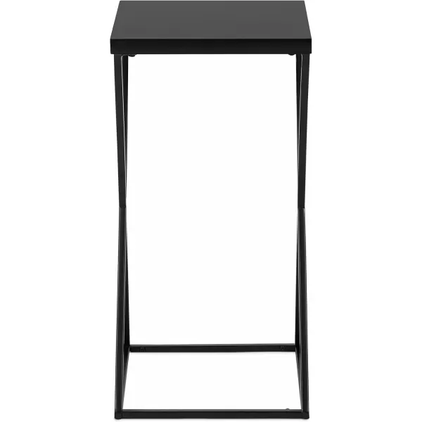 imageKate and Laurel Elix Modern Farmhouse Wood and Metal Accent Drink Table for Display and Home Decor 12x12x24 BlackBlack