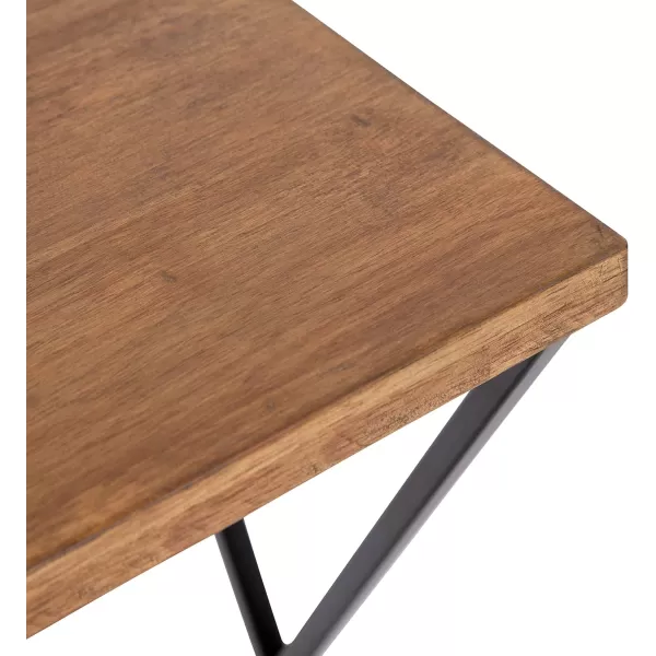 imageKate and Laurel Elix Modern Farmhouse Wood and Metal Accent Drink Table for Display and Home Decor 12x12x24 BlackRustic BrownBlack