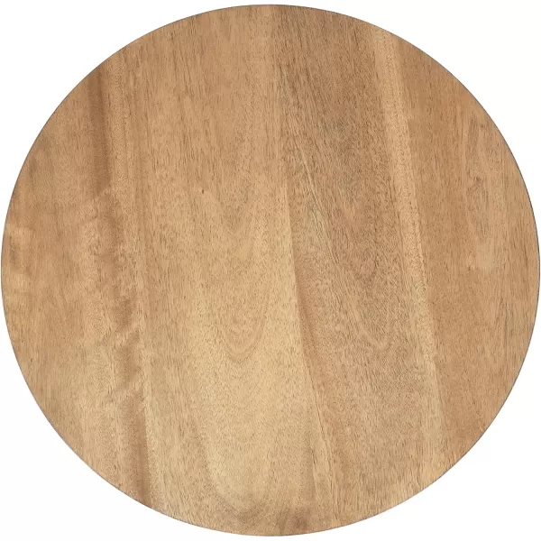 imageKate and Laurel Foxford Tiered Round Side Table 22 x 22 x 24 Natural Brown Transitional TwoTier Circle Nightstand Table with Storage and Resilient Wood Construction for Bedroom DecorNatural