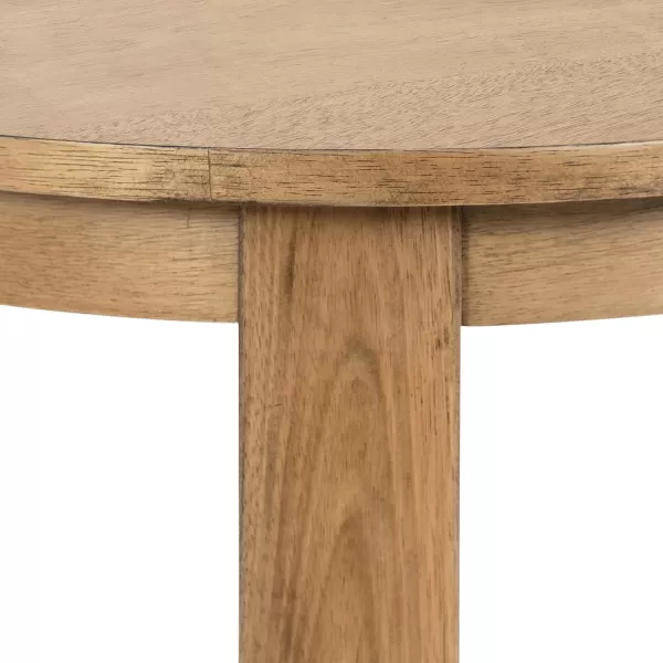 imageKate and Laurel Foxford Tiered Round Side Table 22 x 22 x 24 Natural Brown Transitional TwoTier Circle Nightstand Table with Storage and Resilient Wood Construction for Bedroom DecorNatural
