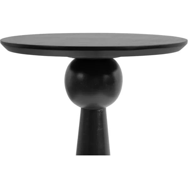 imageKate and Laurel Jakob Traditional Wooden Round Side Use as Drink Table or Indoor Plant Stand 12x12x24 Black