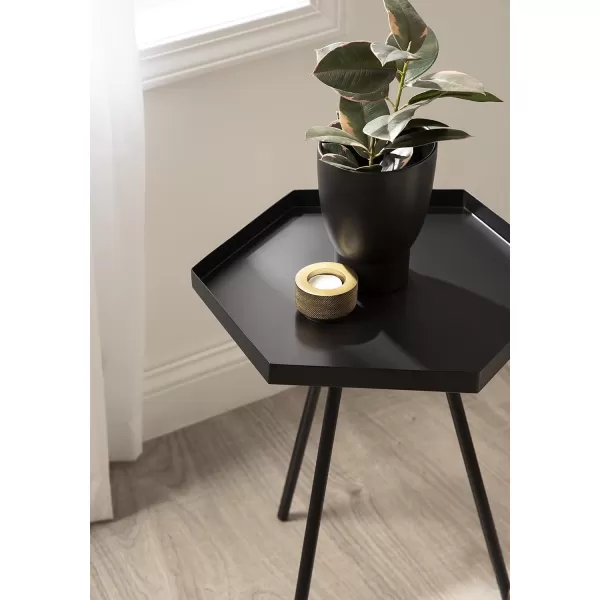 imageKate and Laurel Kashvi Hexagon Side Table 17x15x20 BlackBlack