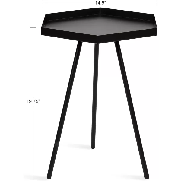 imageKate and Laurel Kashvi Hexagon Side Table 17x15x20 BlackBlack