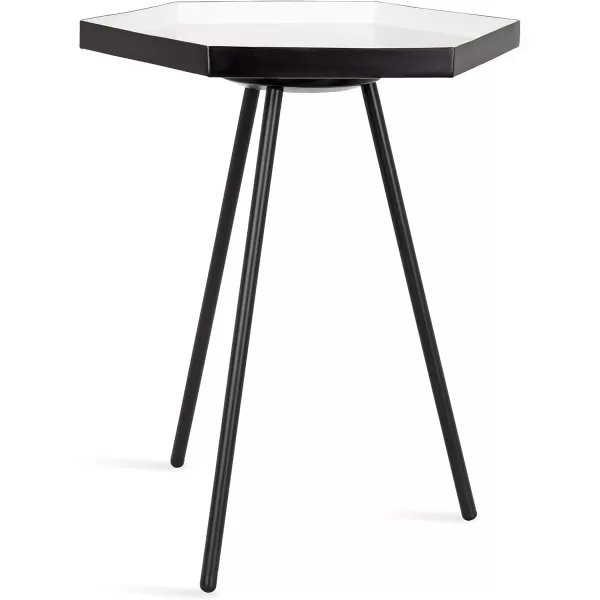 imageKate and Laurel Kashvi Hexagon Side Table 17x15x20 BlackBlackWhite