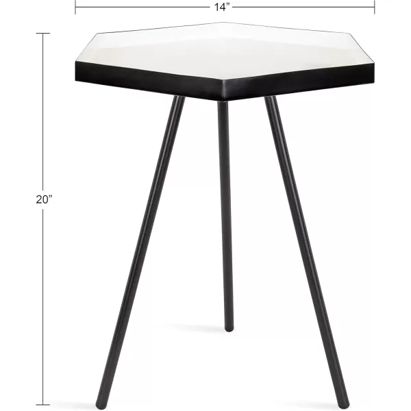 imageKate and Laurel Kashvi Hexagon Side Table 17x15x20 BlackBlackWhite