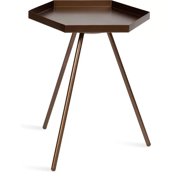 imageKate and Laurel Kashvi Hexagon Side Table 17x15x20 BlackBronze
