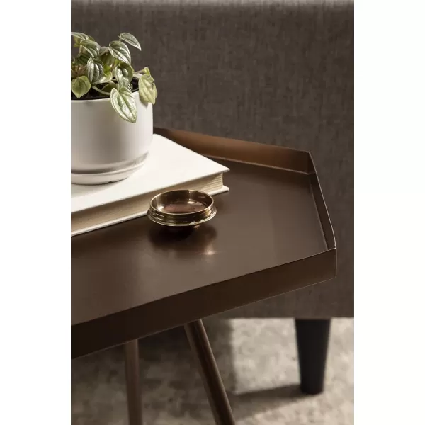 imageKate and Laurel Kashvi Hexagon Side Table 17x15x20 BlackBronze