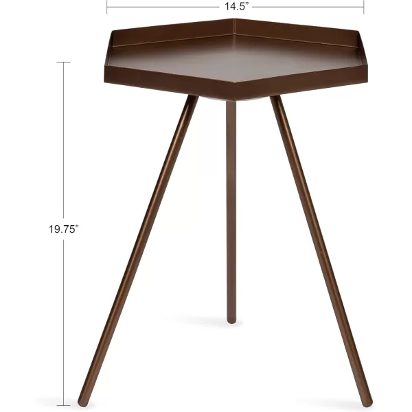 imageKate and Laurel Kashvi Hexagon Side Table 17x15x20 BlackBronze