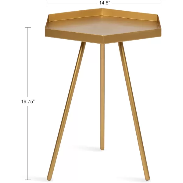 imageKate and Laurel Kashvi Hexagon Side Table 17x15x20 BlackGold