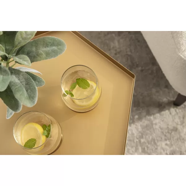 imageKate and Laurel Kashvi Hexagon Side Table 17x15x20 BlackGold