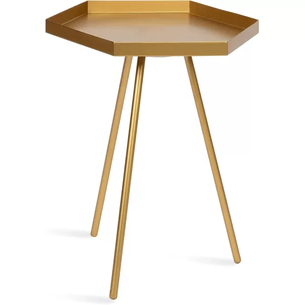 imageKate and Laurel Kashvi Hexagon Side Table 17x15x20 BlackGold