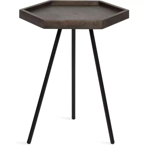 imageKate and Laurel Kashvi Hexagon Side Table 17x15x20 BlackGrayBlack