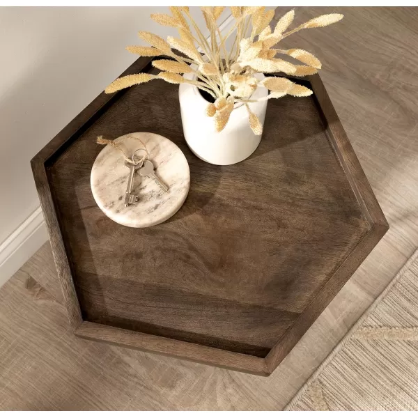 imageKate and Laurel Kashvi Hexagon Side Table 17x15x20 BlackGrayBlack
