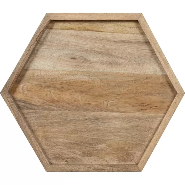 imageKate and Laurel Kashvi Hexagon Side Table 17x15x20 BlackNaturalBlack