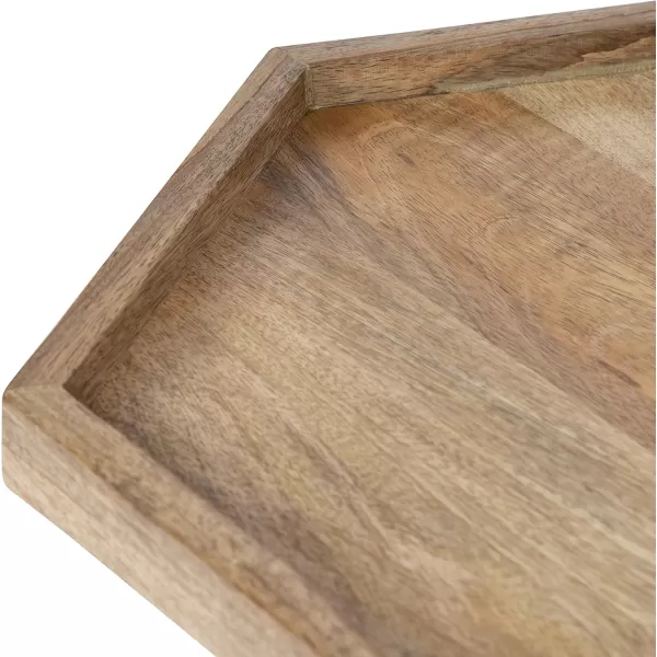 imageKate and Laurel Kashvi Hexagon Side Table 17x15x20 BlackNaturalBlack