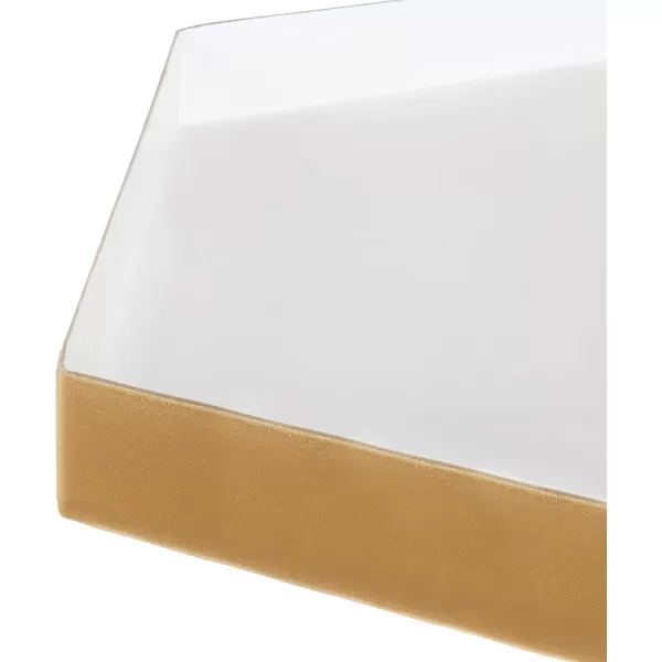 imageKate and Laurel Kashvi Hexagon Side Table 17x15x20 BlackWhiteGold
