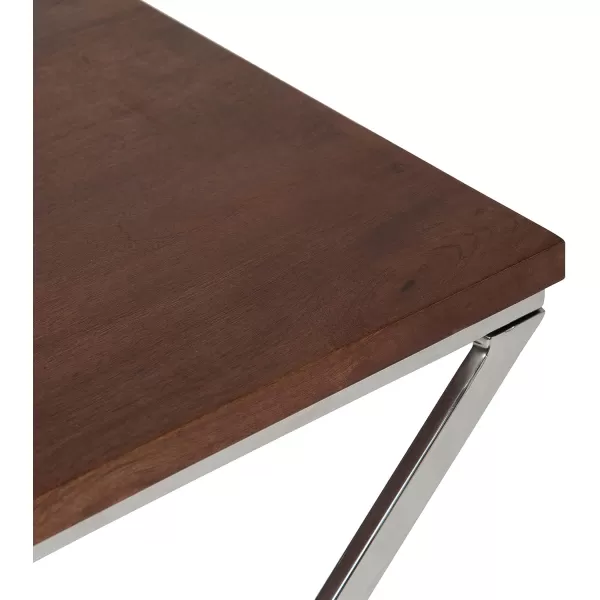 imageKate and Laurel Laraway Modern Rectangle Side Table 20 x 14 x 20 White and Gold Metal Bedroom Nightstand Table with White Marble Tabletop and Foldable FrameSilver