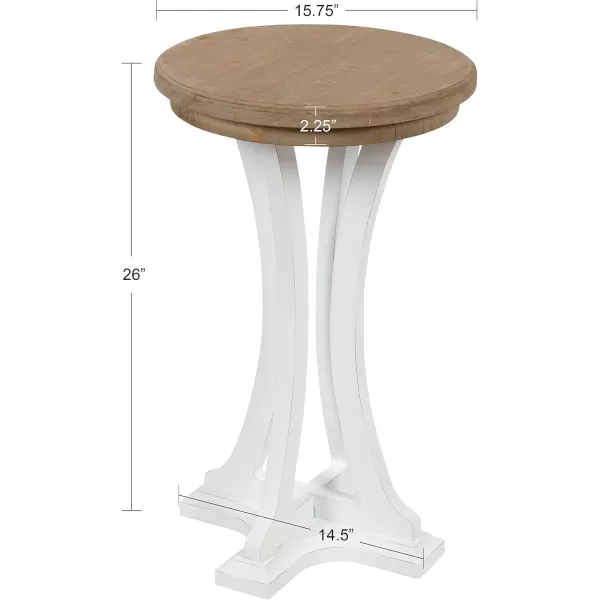 imageKate and Laurel Linsley Wood Side Table 16quot Diameter Rustic Brown