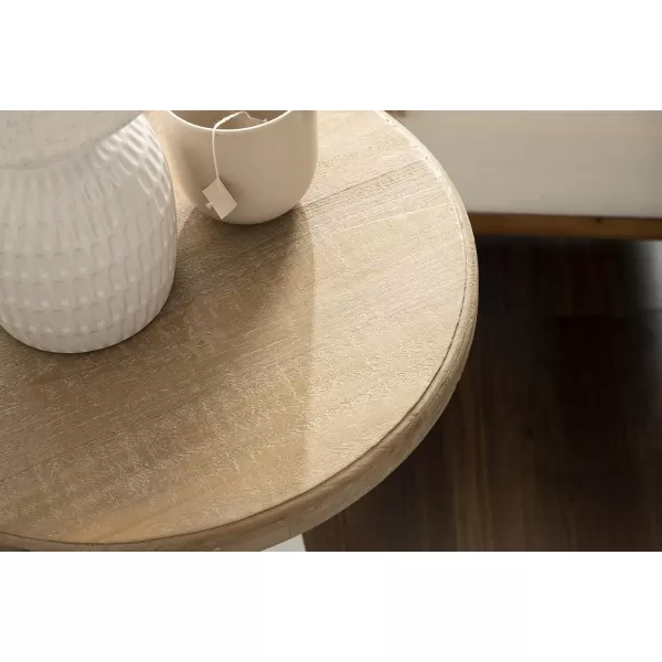 imageKate and Laurel Linsley Wood Side Table 16quot Diameter Rustic Brown