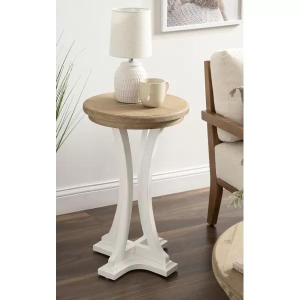 imageKate and Laurel Linsley Wood Side Table 16quot Diameter Rustic Brown