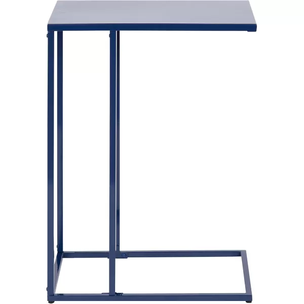 imageKate and Laurel Lockhardt Modern Decorative C Side Table as a TV Tray Bedroom Accent Piece or a Versatile Laptop Stand 19x13x27 Navy BlueNavy Blue