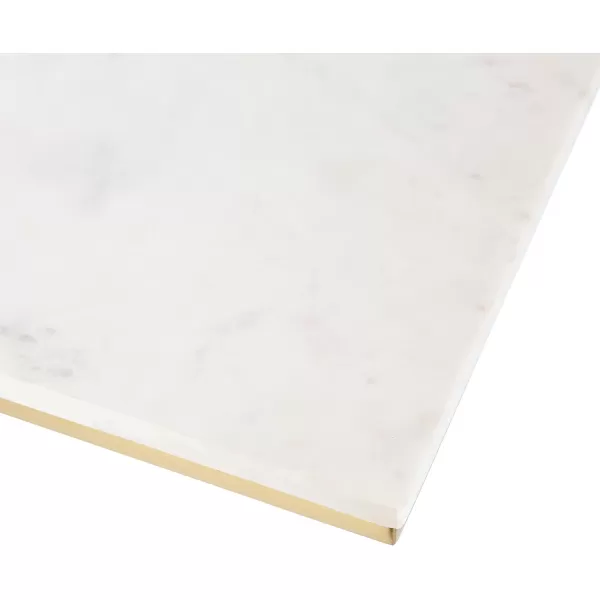 imageKate and Laurel Lockhardt Modern Decorative C Side Table as a TV Tray Bedroom Accent Piece or a Versatile Laptop Stand 19x13x27 Navy BlueWhiteGold